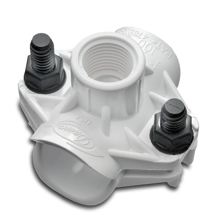 Dawn Industries 100D, 1" Poly Saddle x 3/4Àù FPT, KwikSeal Saddles