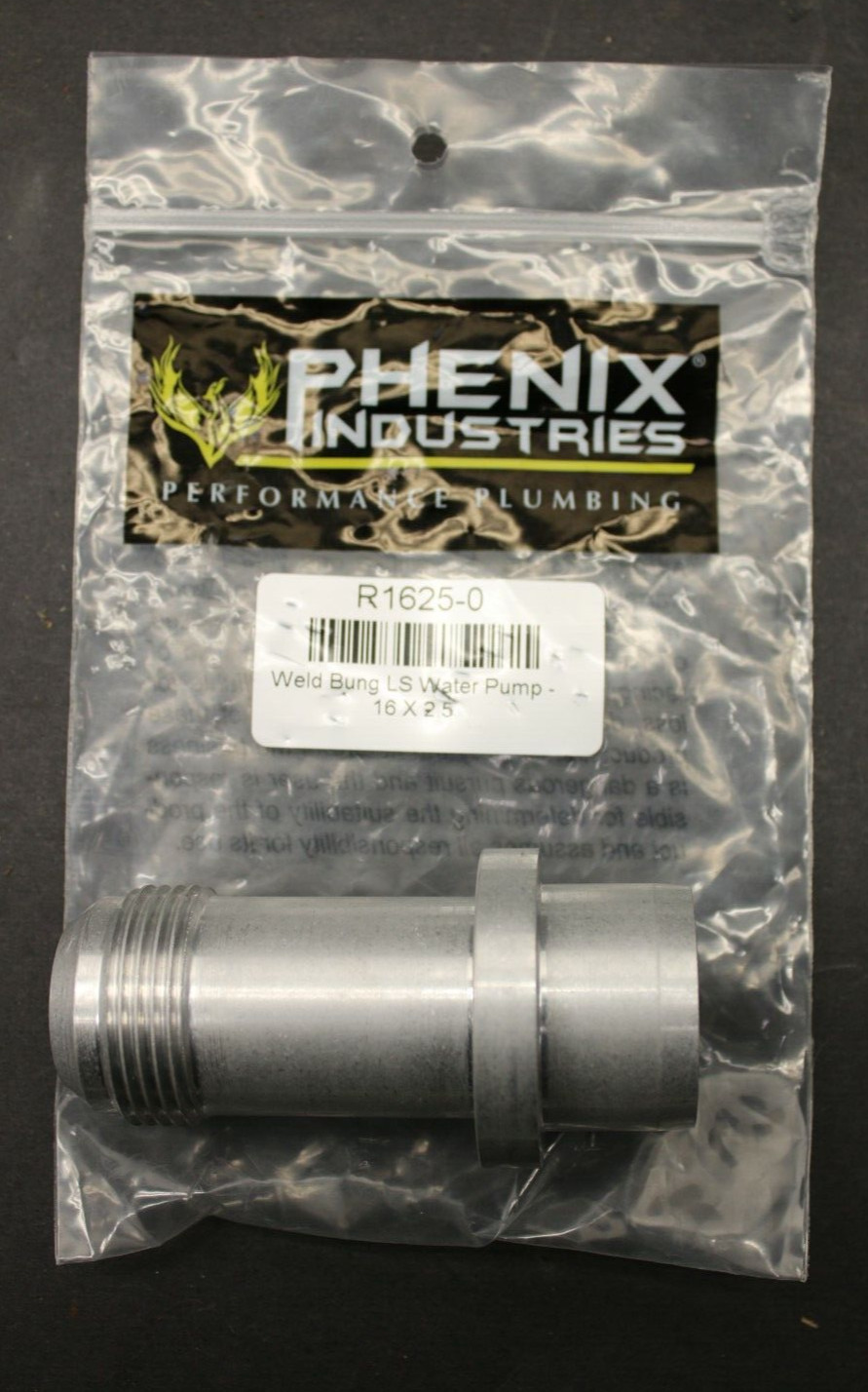 Phenix Industries LS Water Pump AN - 16 Conversion Fitting Weld / Press In LSX