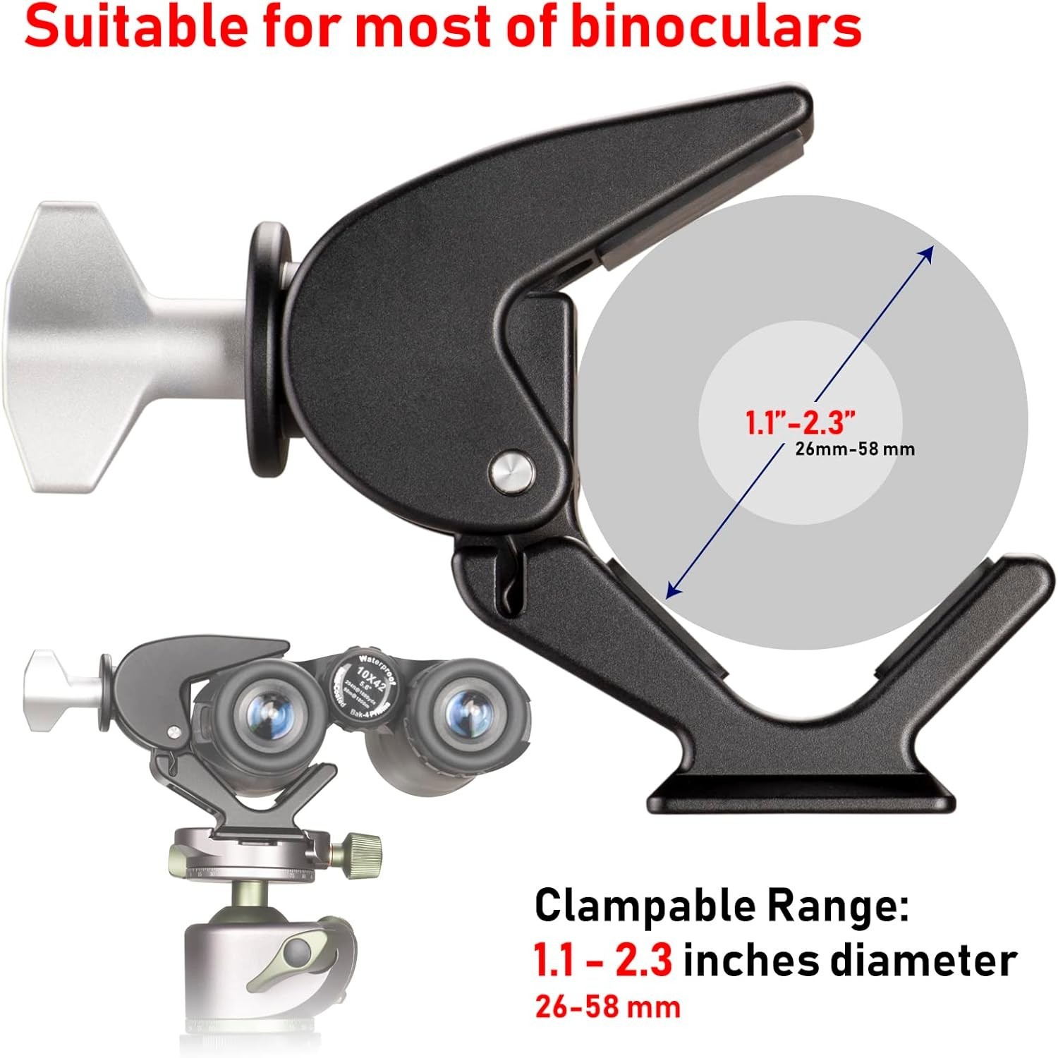 Quick-Release Binocular Tripod Clamp for Optimal Viewing