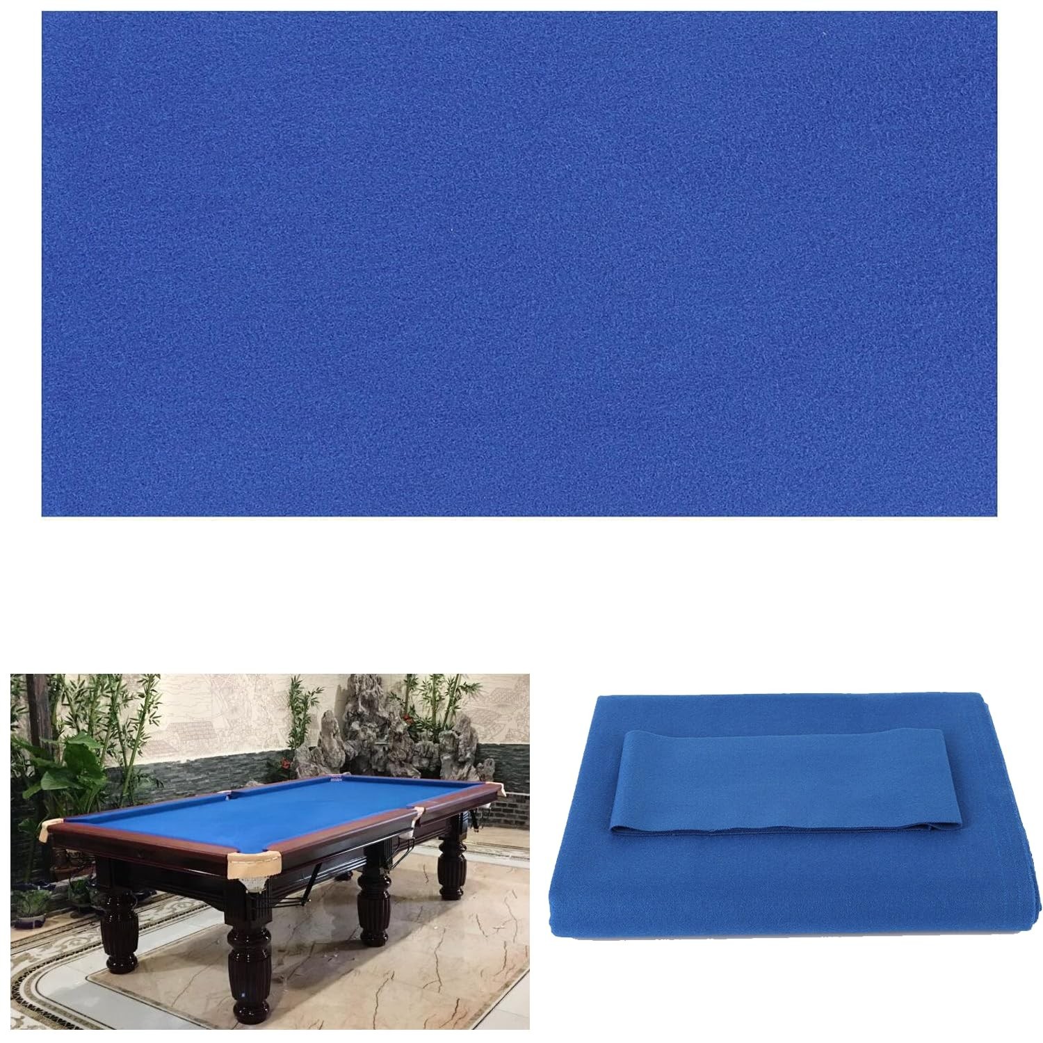 8" Pool Table Felt w/ 6 Cloth Strips, Pre Cut Billiard Table Cloth Felt