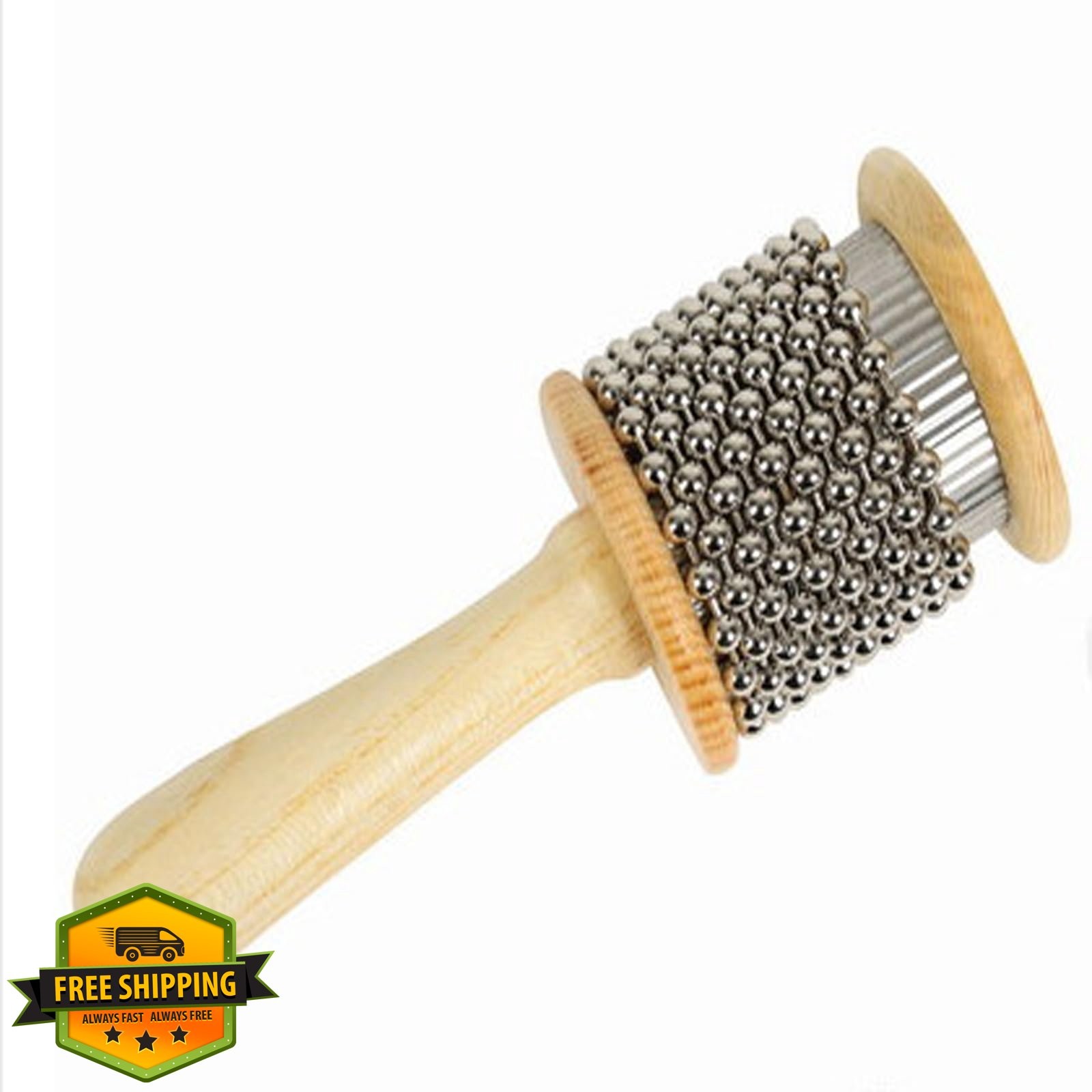 Wooden Cabasa Hand Shaker Percussion Instrument Latin Style 4in