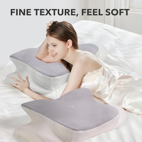 Cervical Pillow Case - Comfortable, Breathable, Standard Size, Gray, 1PC - Pillo