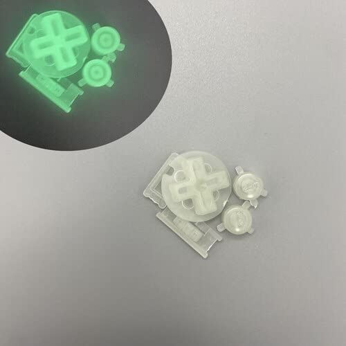 Game Boy Color High Quality Button Set with Matching IR Cover - Glow in the...