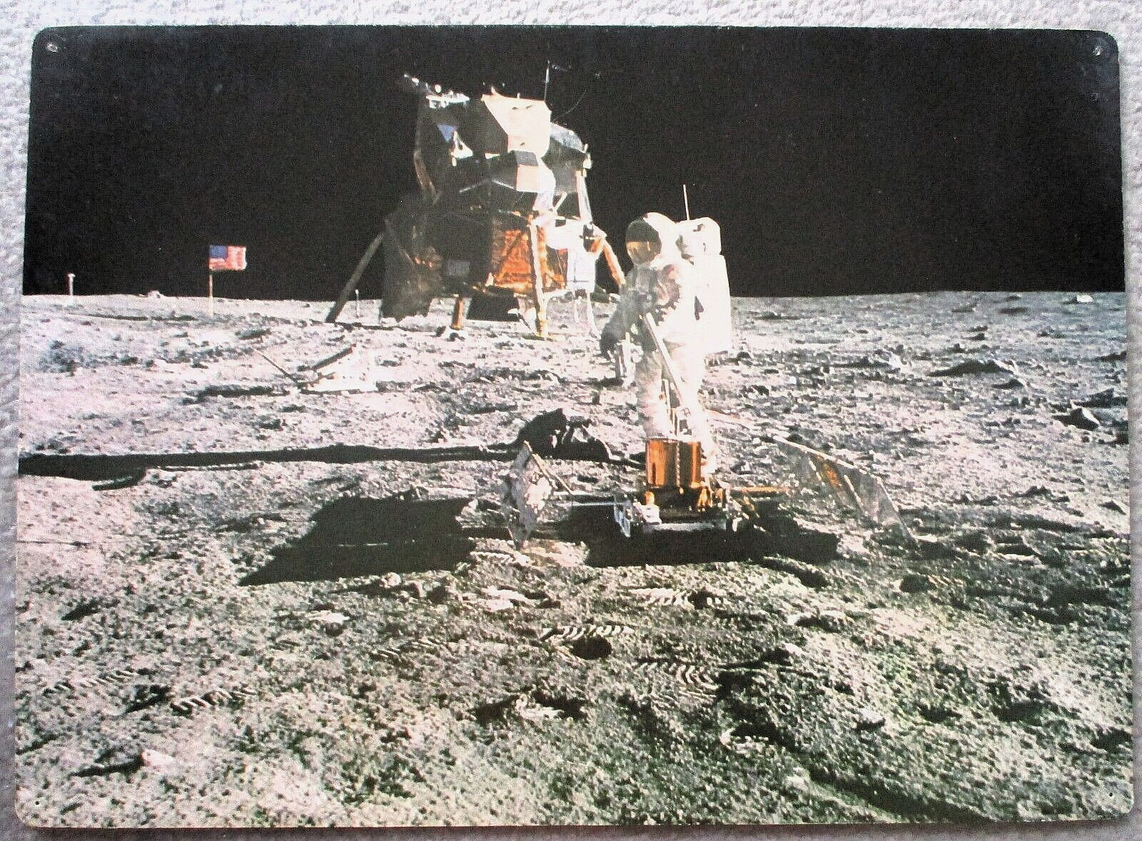 1970 SEISMIC EXPERIMENT PACKAGE Society For Visual Education MAN ON THE MOON