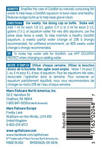 API GOLDFISH AQUARIUM CLEANER Aquarium Cleaner 4-Ounce 4 Ounce bottle, White