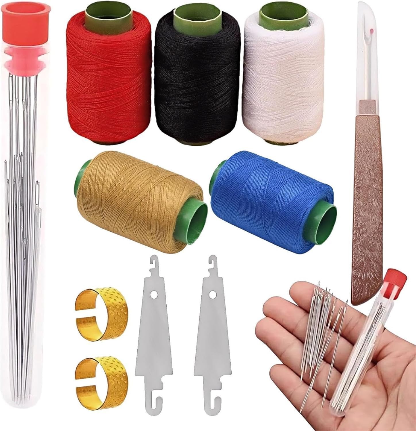 Sewing Kit 37 Piece Hand with Stainless Steel Needles Portable...