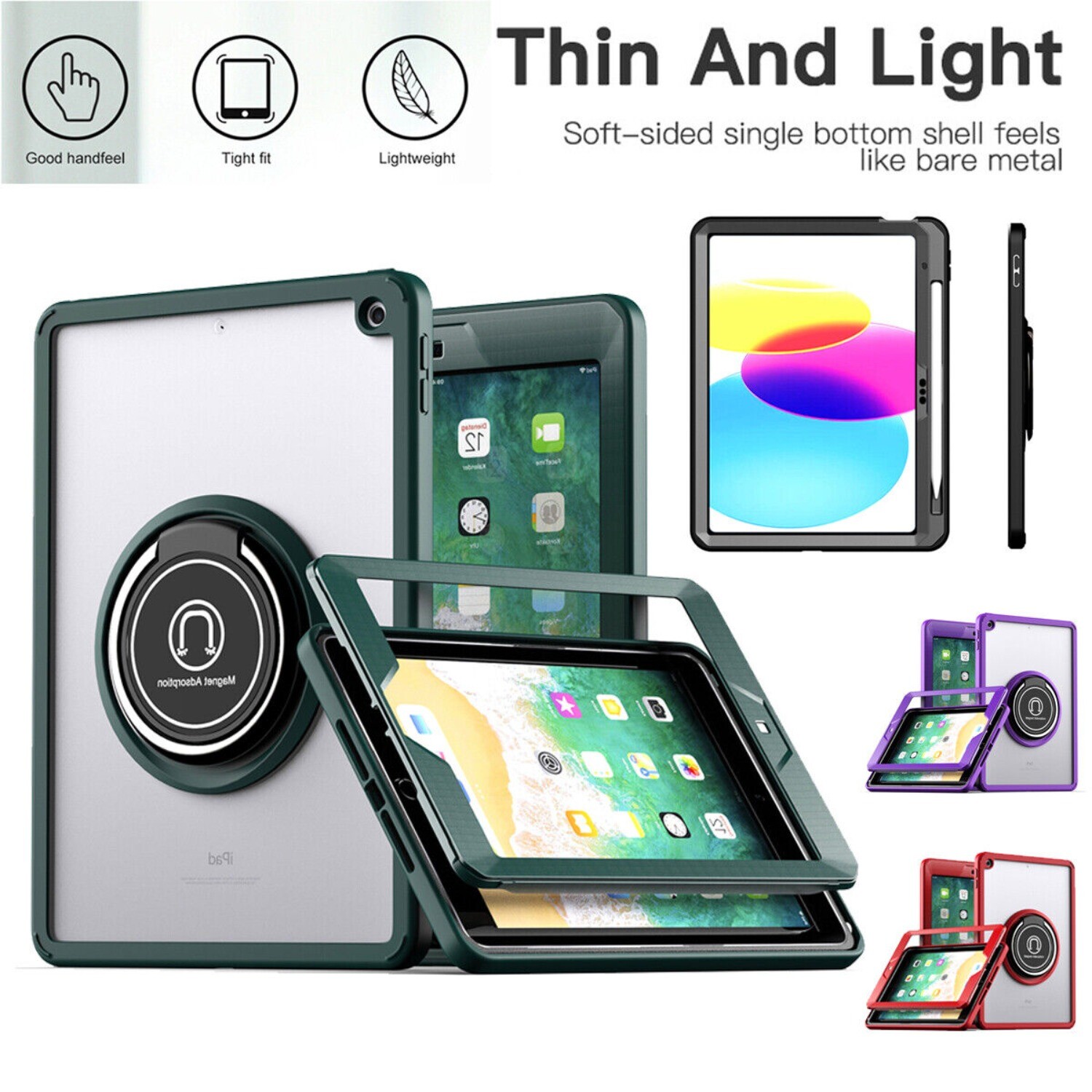 For iPad 5th/6th/7th/8th/9th Geneartion Mini 8.3" Multi-Angle Stand Case Cover
