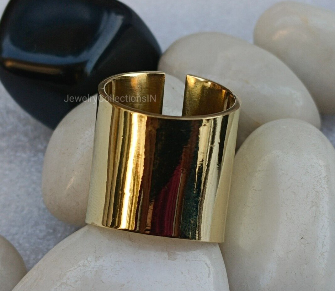 Thick Ring Cigar Handmade Ring Cigar Band Solid Brass Ring Wide Cigar Ring B252