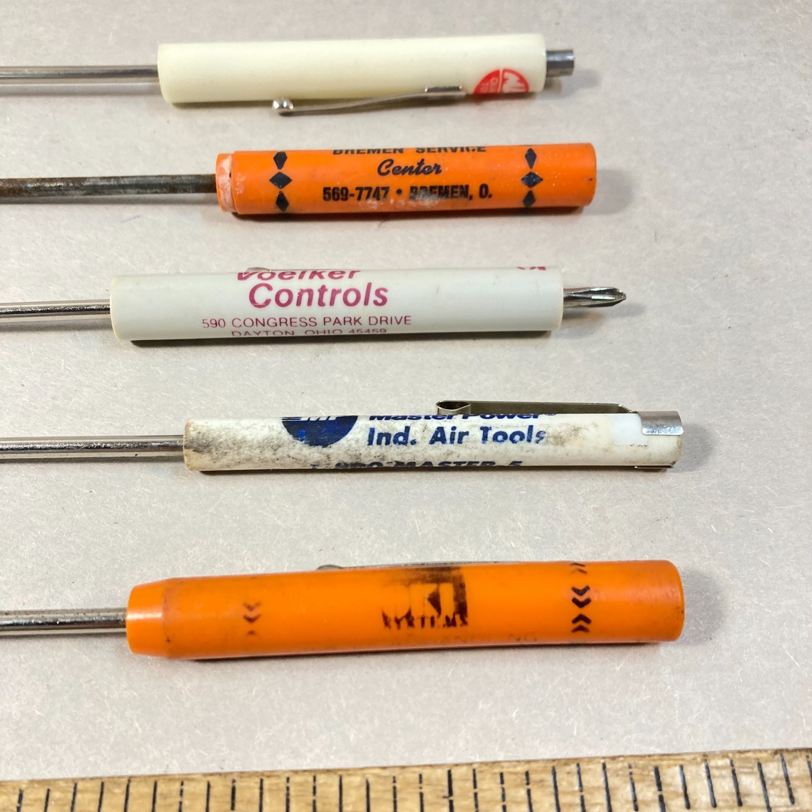 Vintage Advertising Screwdriver 5 Flat Slotted w/ 1 Mac Tools