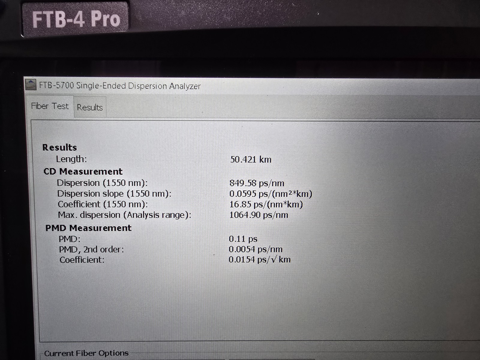 EXFO FTB 4 PRO FTB 5700 CD PMD Single Ended Dispersion Analyzer FTB-5700-CD-PMD