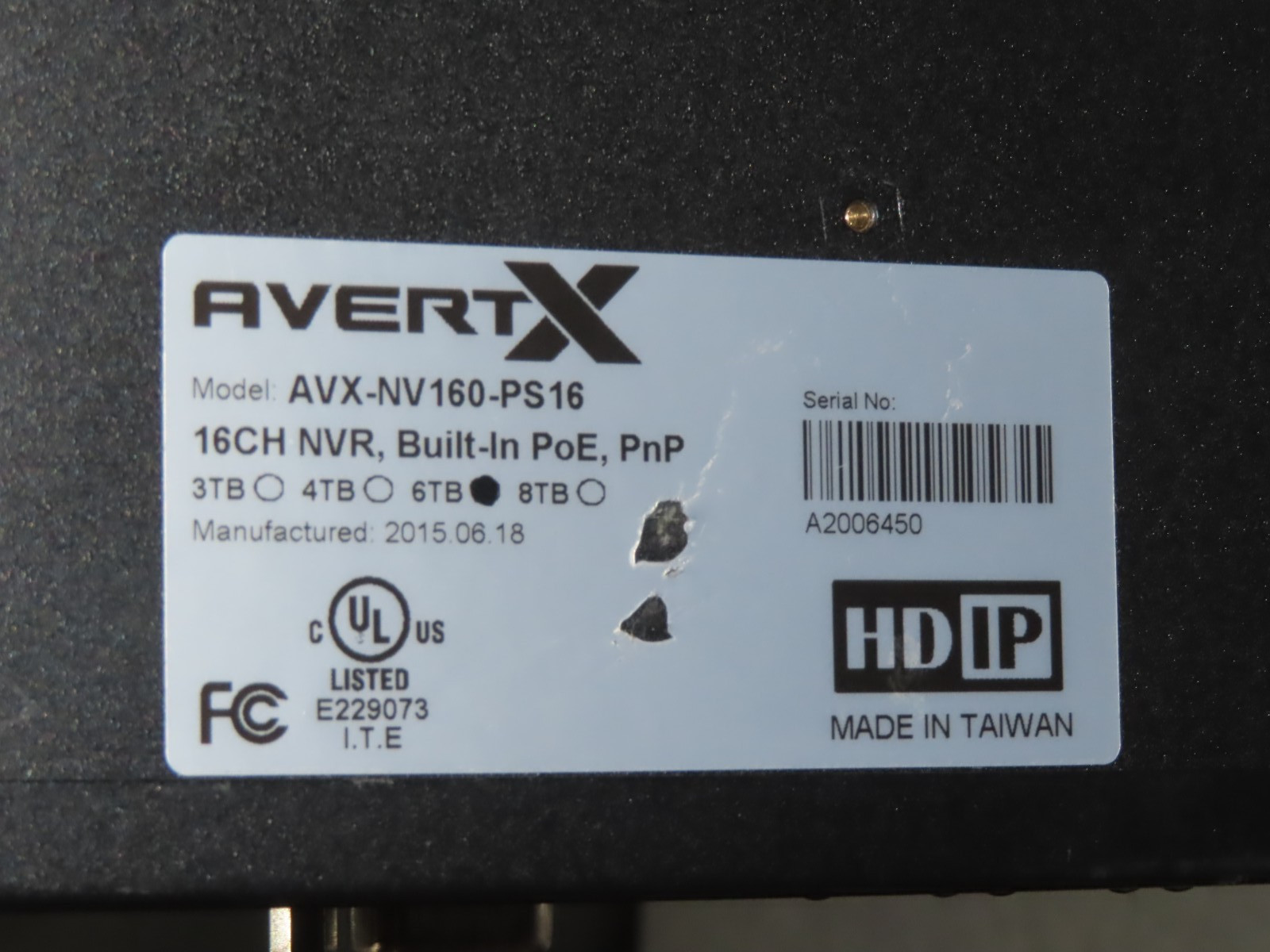 Avertx AVX-NV160-PS16 16 Channel NVR