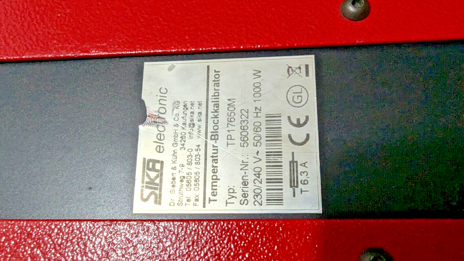 SIKA TP17650M DRY BLOCK TEMPERATURE CALIBRATOR