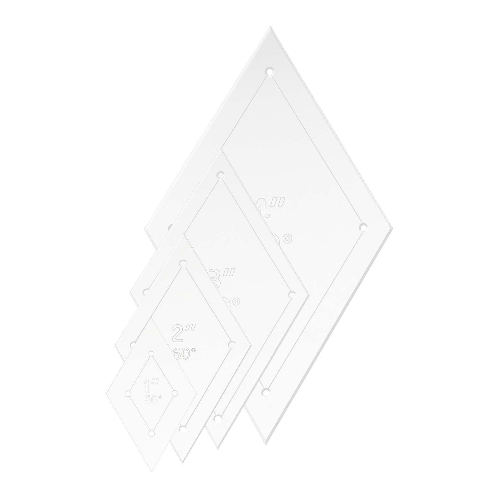 1" 2" 3" 4" Acrylic Diamond Quilting Template for DIY Quilting Sewing Crafts