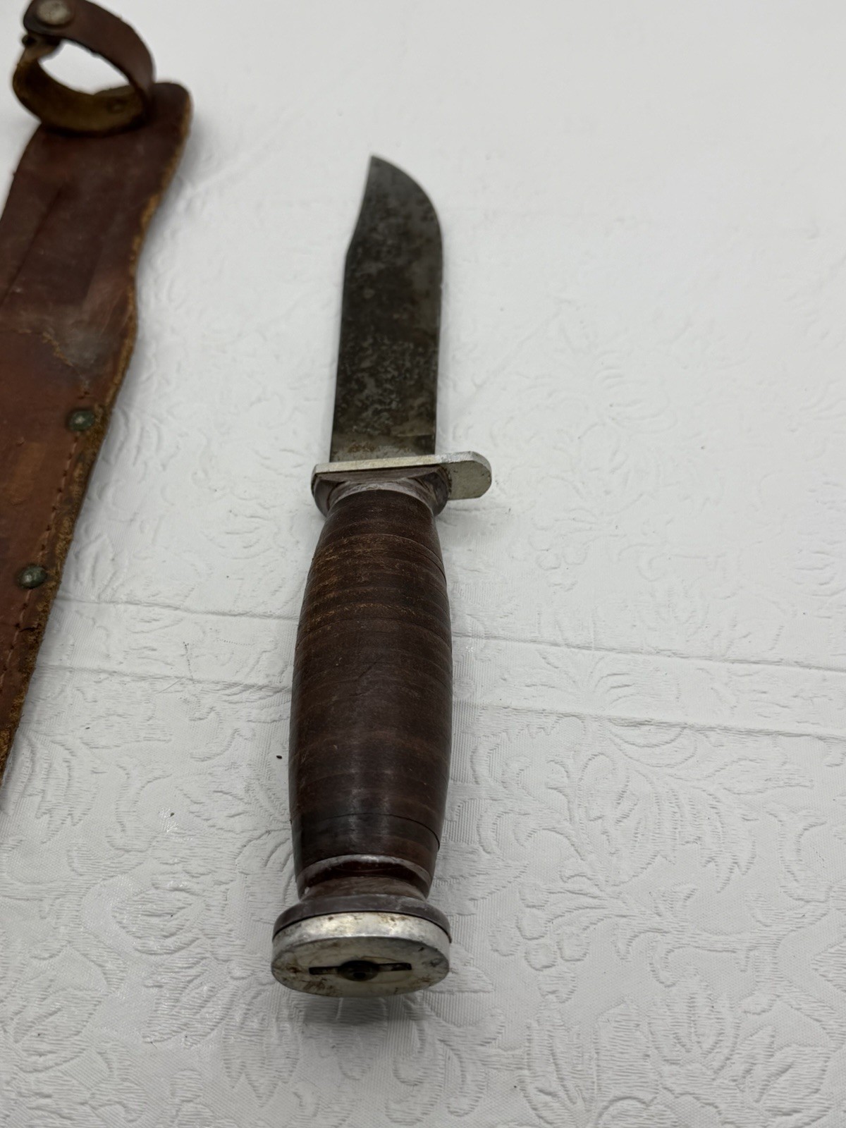 SCHRADE Walden H-15 Handle Fixed Blade Hunting Camping Knife Knives & Sheath