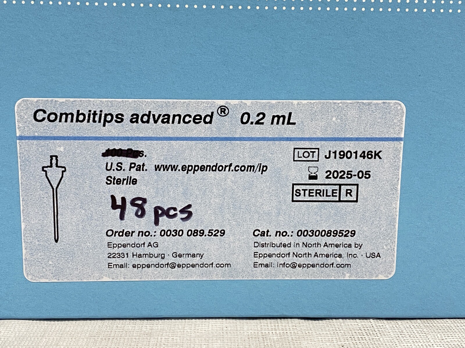 (48 Pcs) EPPENDORF Combitips Advanced 0.2mL Plastic Pipet Tips 0030089529