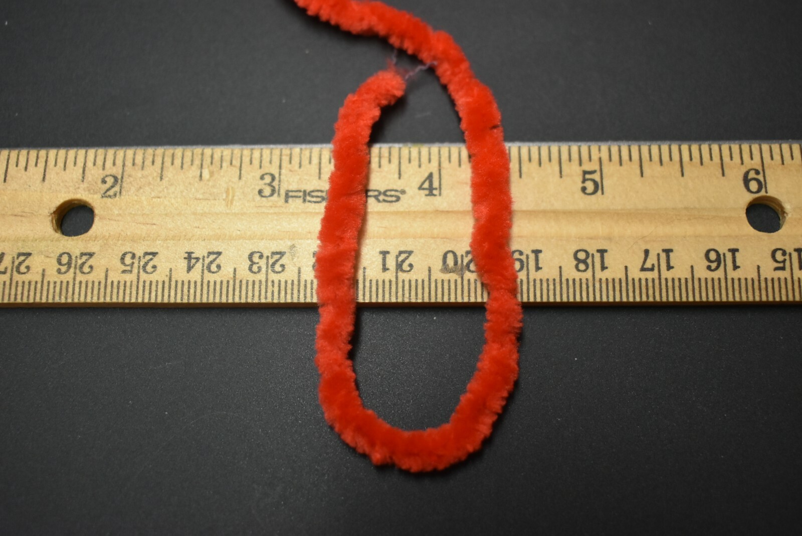 5 Yards 1/4" CANDY APPLE RED Round Chenille for Fly Tying