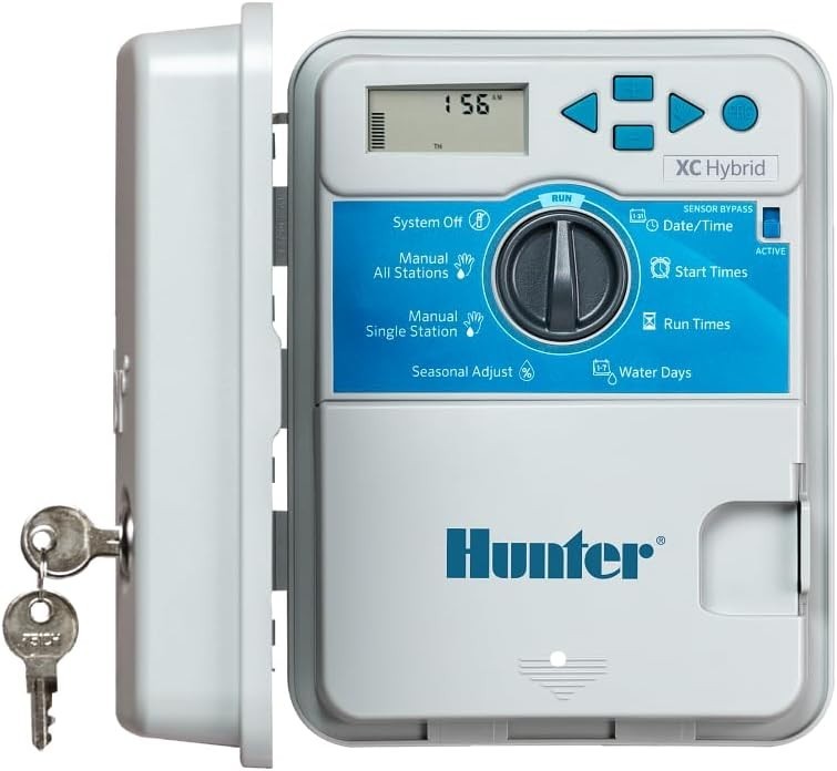Hunter XC Hybrid XCH-600 6-Zone Battery Sprinkler Timer Indoor Outdoor