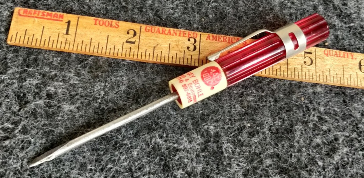 Vintage Mac Tool Pocket Screwdriver  Promotional dealer giveaway