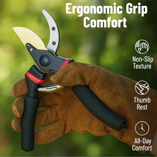 Mr. Pen- Pruning Shears, Garden Shears, 8" Professional, Titanium Blade, Gard...