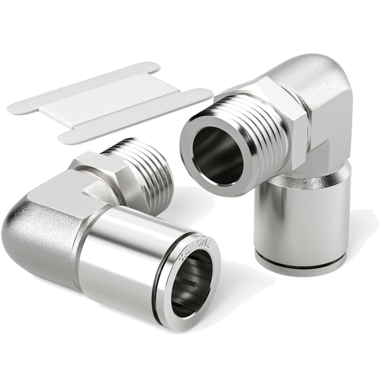Versatile Push-to-Connect 304 SS Male Elbow - 1/4" OD x 1/8" NPT, 5 Count