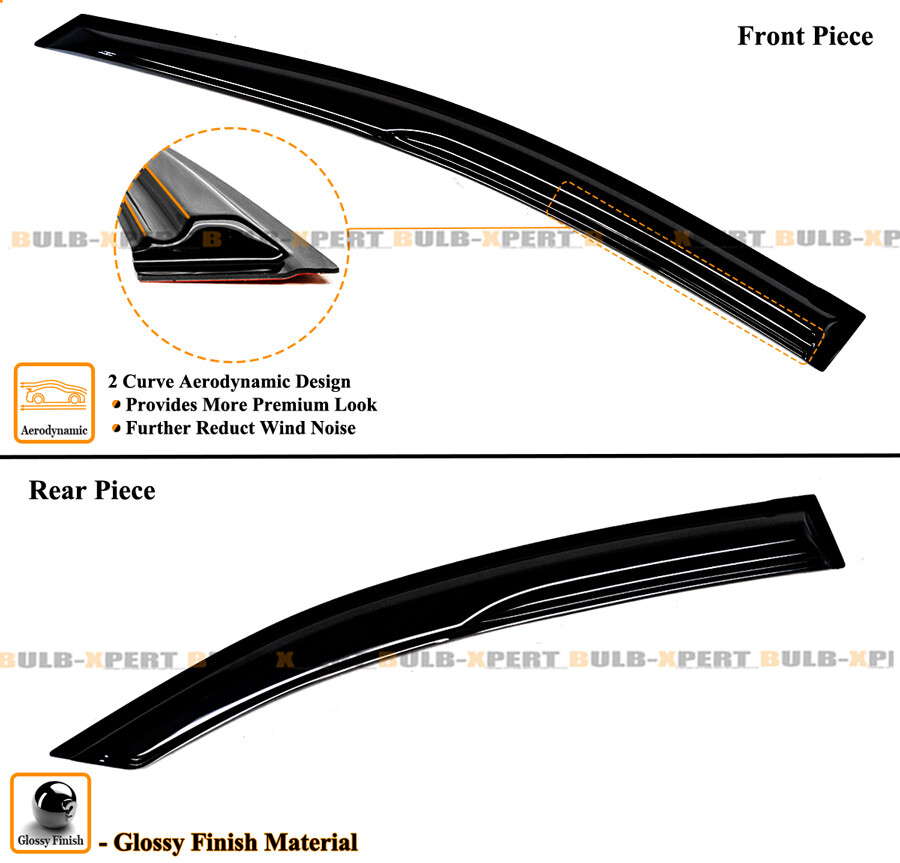 MUG STYLE 3D WAVY WINDOW VISOR RAIN GUARD DEFLECTOR FOR 2022-2024 SUBARU WRX VB