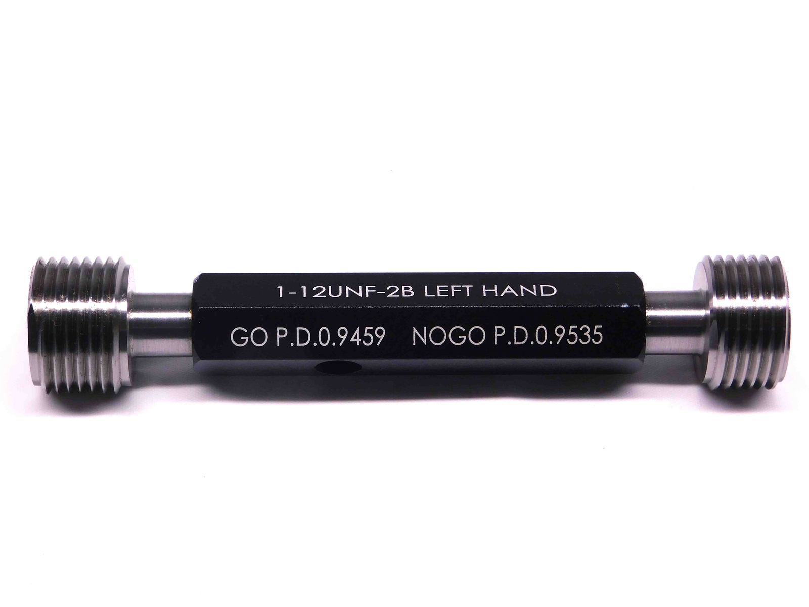 NEW 1" 12 UNF 2B LEFT HAND THREAD PLUG GAGE 1.0 GO NO GO P.D.'S = .9459 & .9535