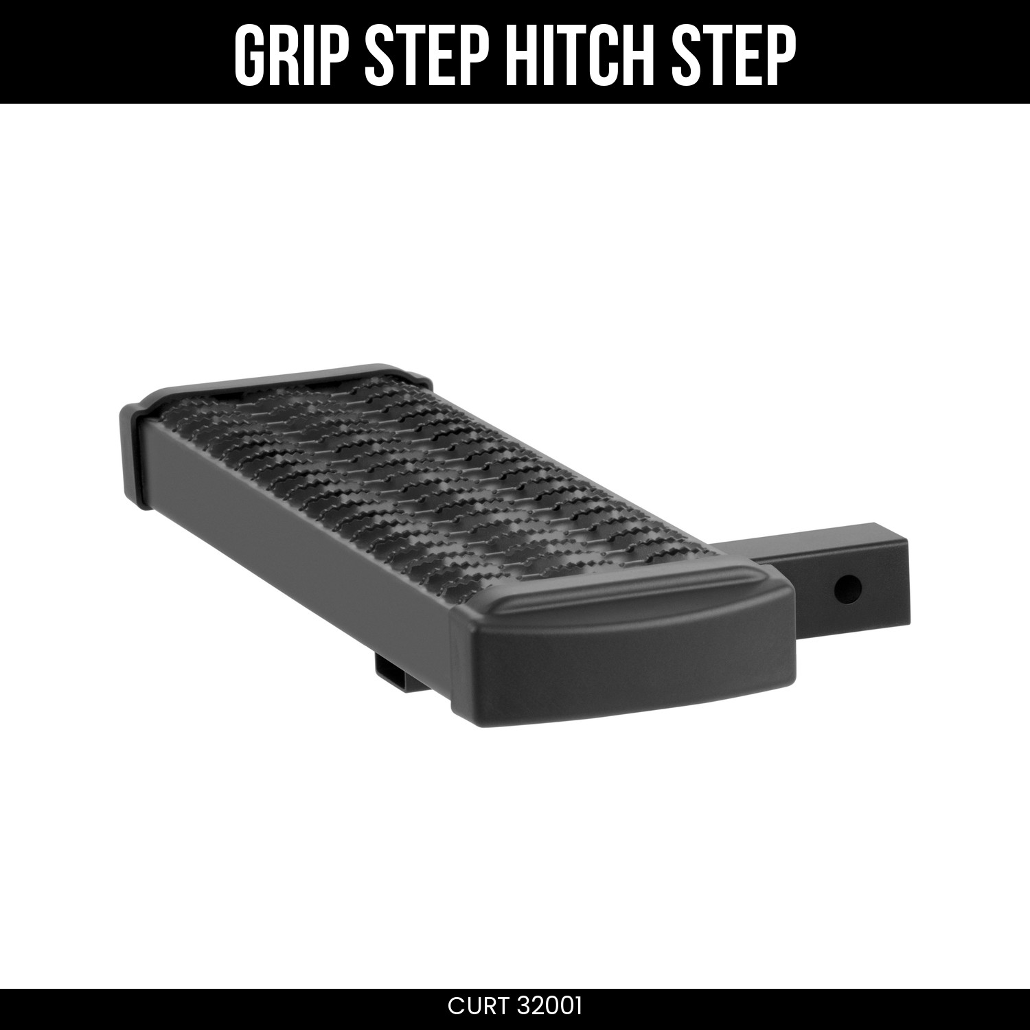 CURT Grip Step 26 Inch Hitch Step for 2 Inch Receiver Fixed Mount 32001