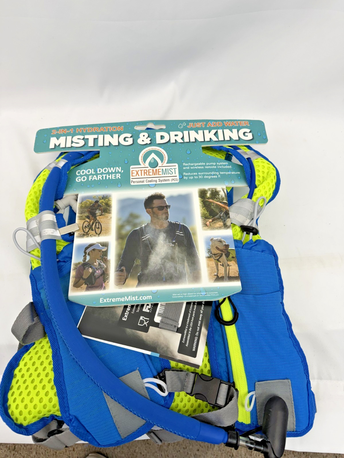 Hydration Backpack – Drinking & Cooling Misting Size L-4XL