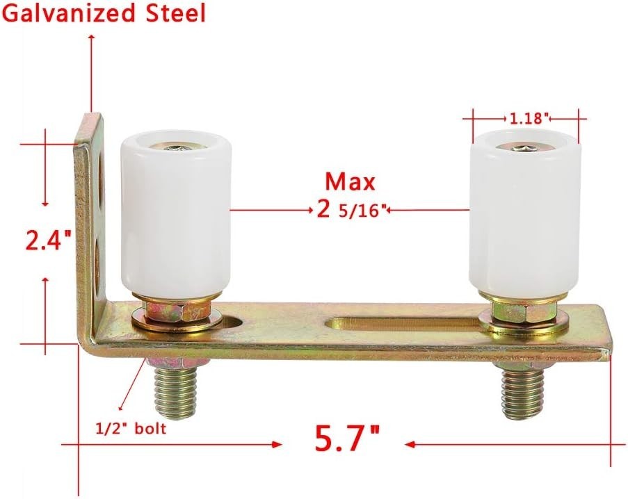 Functional Slide Gate Roller Bracket with Nylon Rollers for Enhanced Stability
