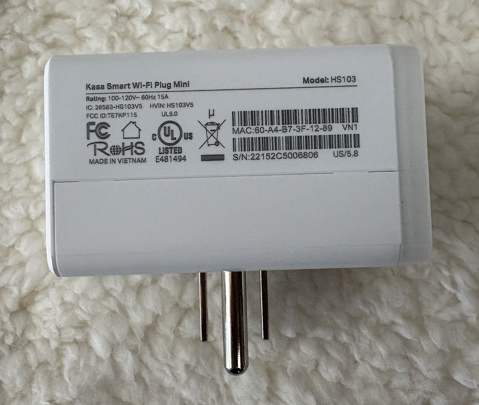 TP-Link Kasa Smart Wi-Fi Plug Mini HS103P2 2-Pack Alexa Google Compatible