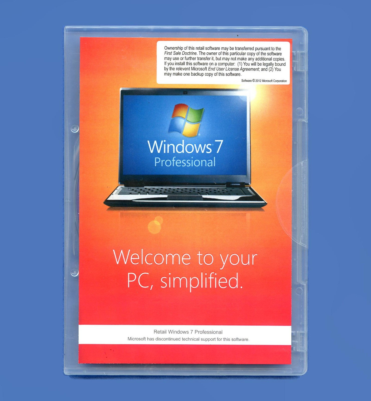 NEW Retail Windows 7 Professional 32 Bit Full Version SP1 DVD, & Product Key