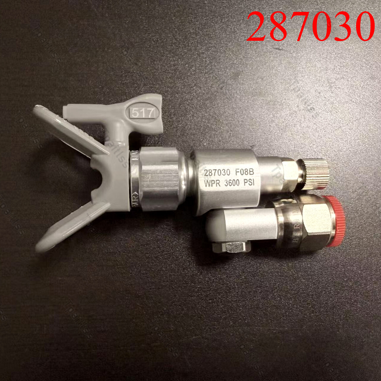 Heavy gray airless nozzle protection and cleaning shooting shut-off valve 287030