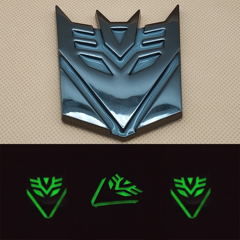 Metal Glossy Black Transformers Decepticon Auto Badge Trunk SUV Emblem Sticker