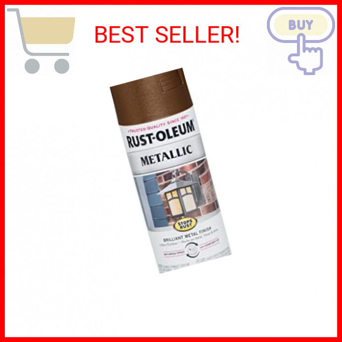 Rust-Oleum 286525 Stops Rust Metallic Spray Paint, Dark Copper , 11 Oz (Pack of
