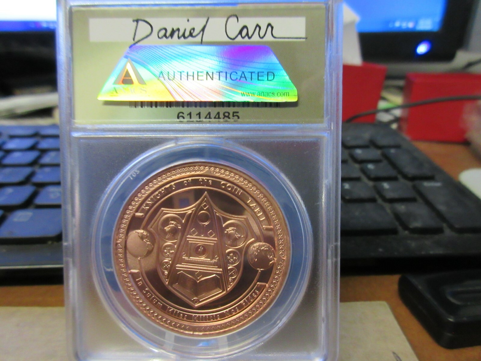 2017 KOTCT Medal by Daniel Carr Copper ANACS MS 70 PL DCAM