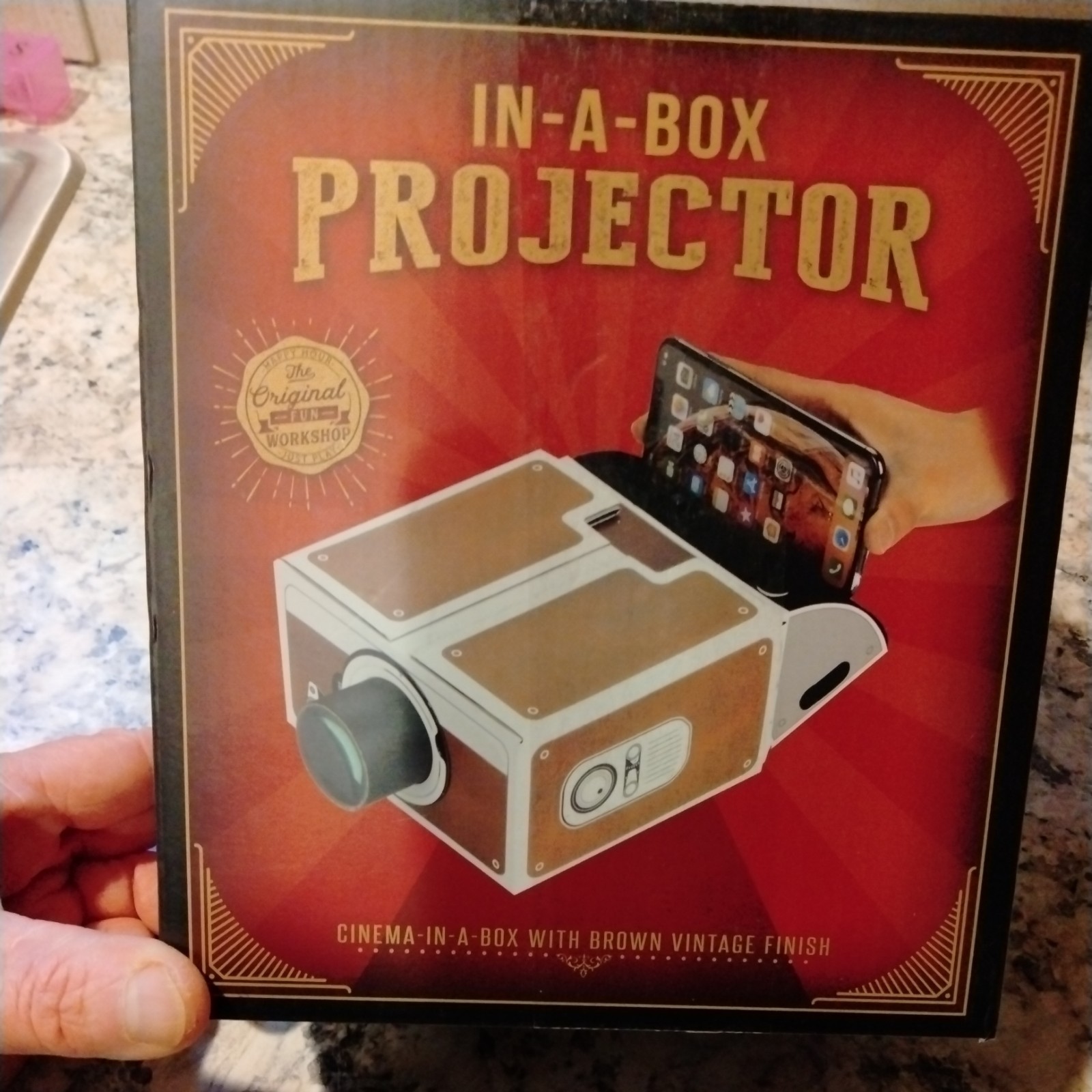 Projector In A Box  Phone Movie Photo Projector Fits Phones 3.1 X 6.3 Inches