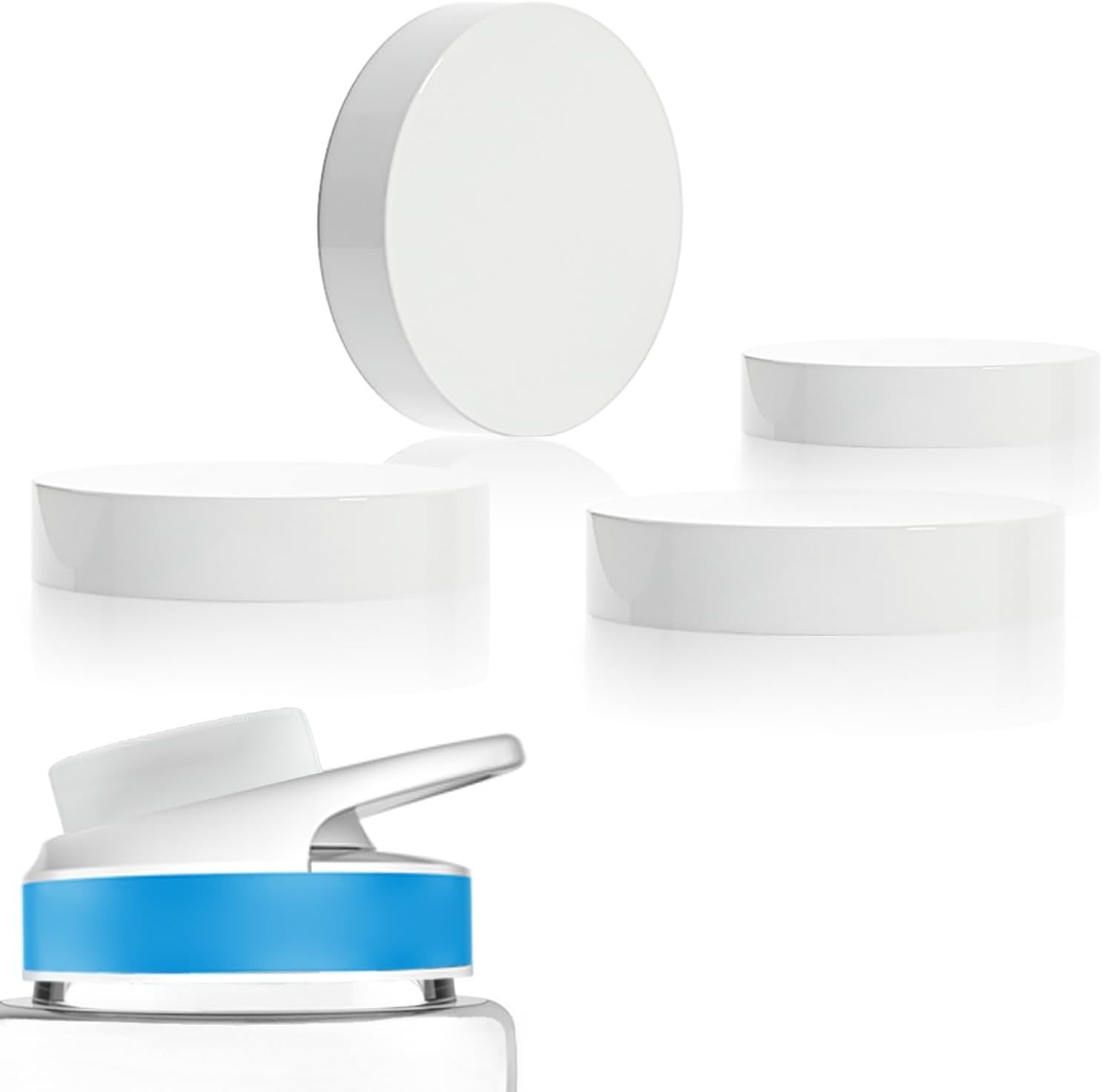 4-Pack Cirkul Water Bottle Lids - Leak-Proof & Dishwasher Safe Caps