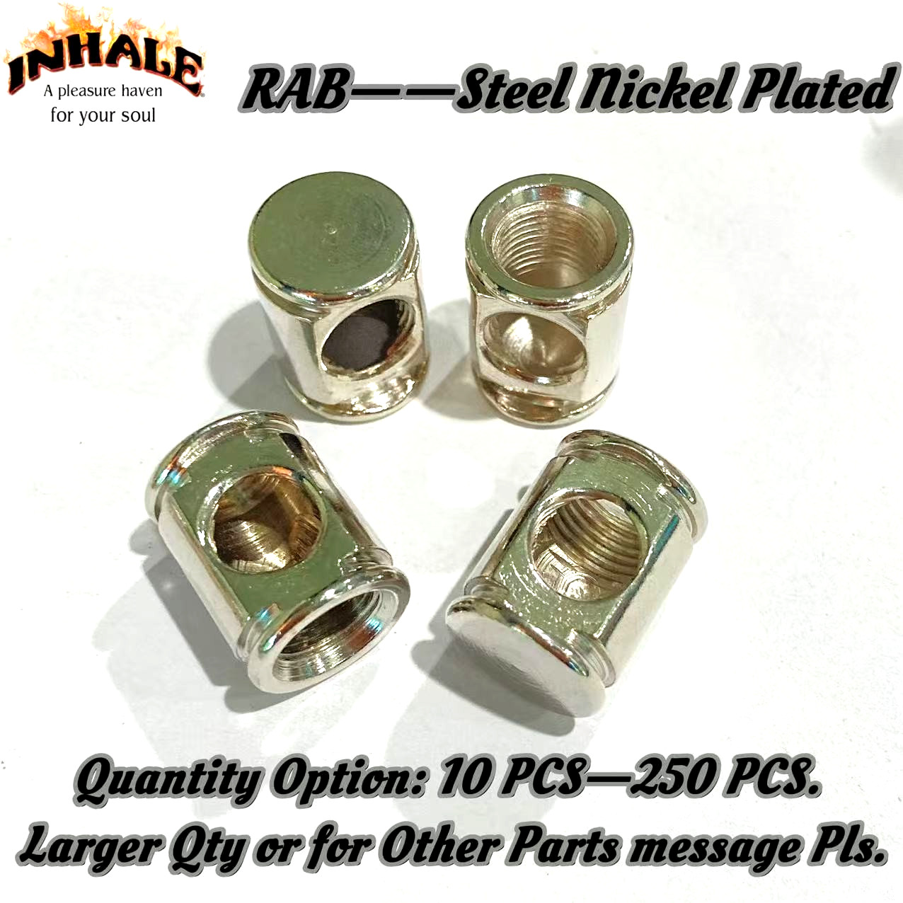 Metal parts for herb tobacco smoking pipes lamp parts connector Round arm back