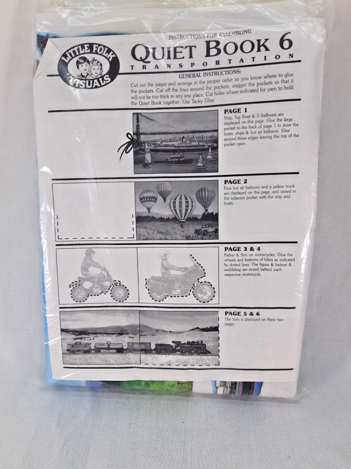 LITTLE FOLKS VISUAL QUIET BOOK 6 FELT TRANSPORTATION EDUCATIONAL