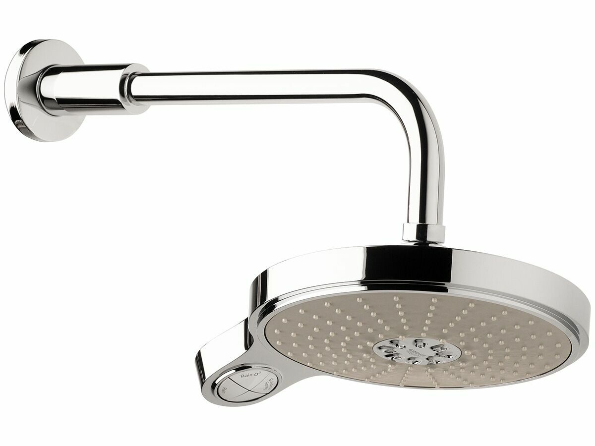 GROHE Power & Soul Cosmo 190 Overhead Shower 4 Function Chrome with Arm
