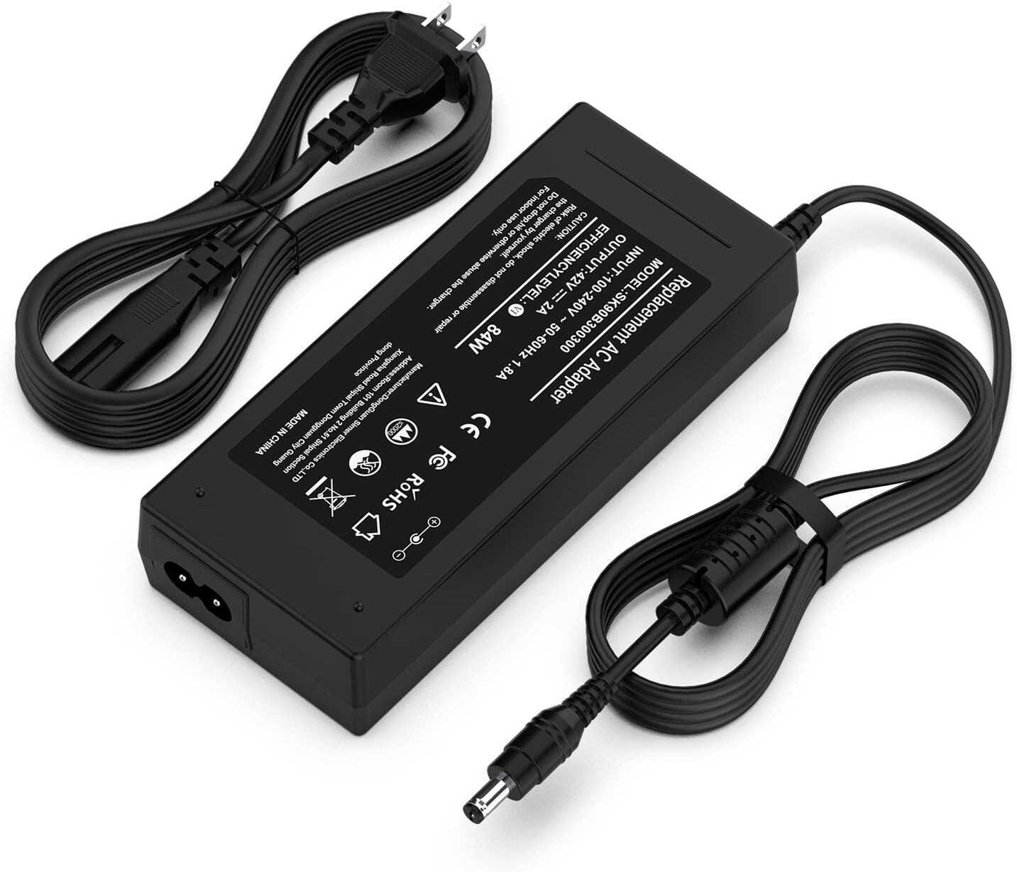 42V 2A Adapter Charger for 36V Battery ANCHEER 12" Mini EB5 350W Folding Bike