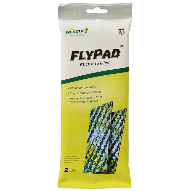 RESCUE! FlyPad for Flies Indoor/Outdoor Glue Glue Insect Trap 2 -Pack