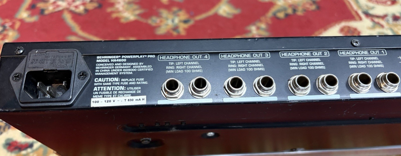 Behringer PowerPlay Pro 4-Channel Headphone Distribution Amplifier Model HA4600