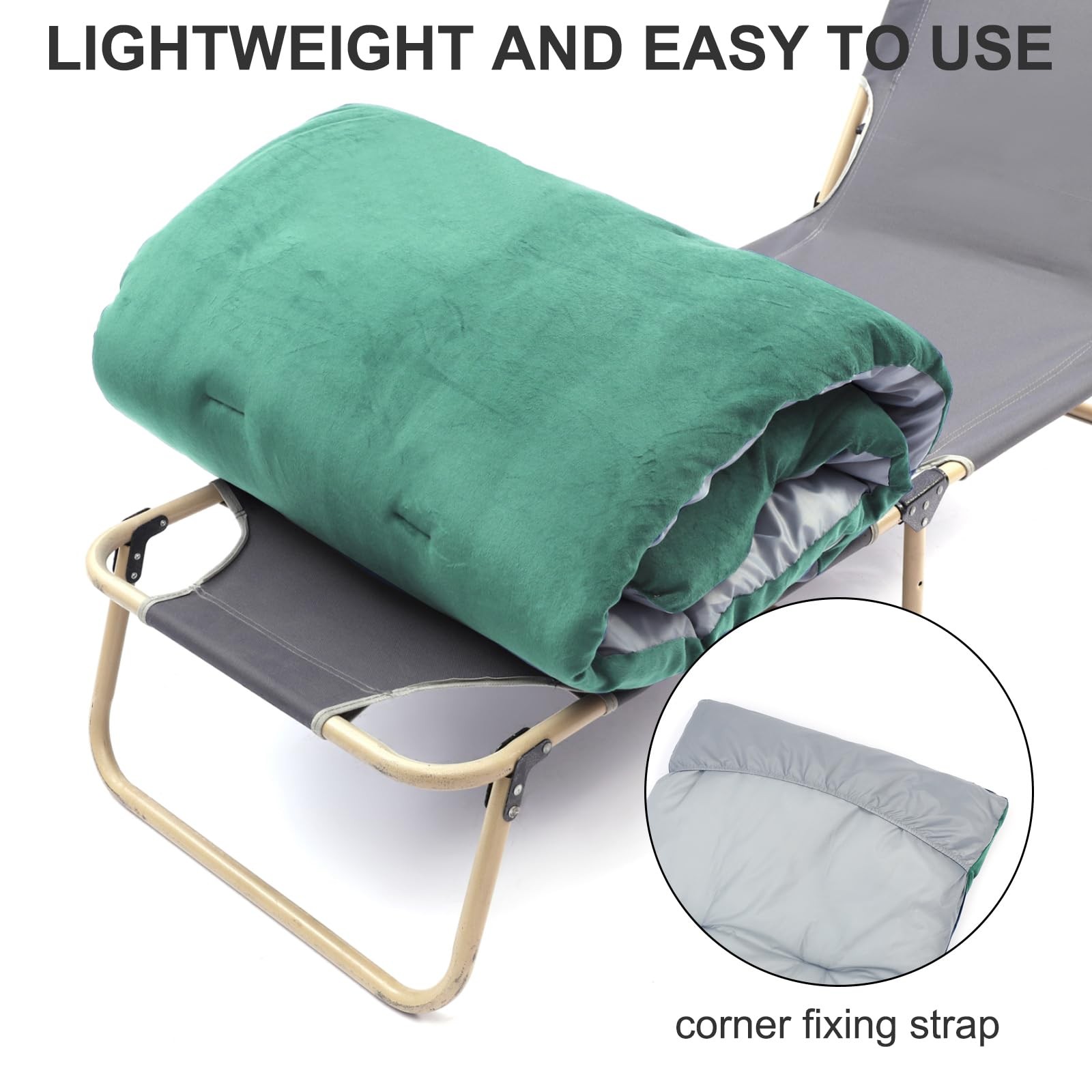 Folding Camping Cot Pad - Portable & Comfortable Outdoor Sleeping Mat with El...