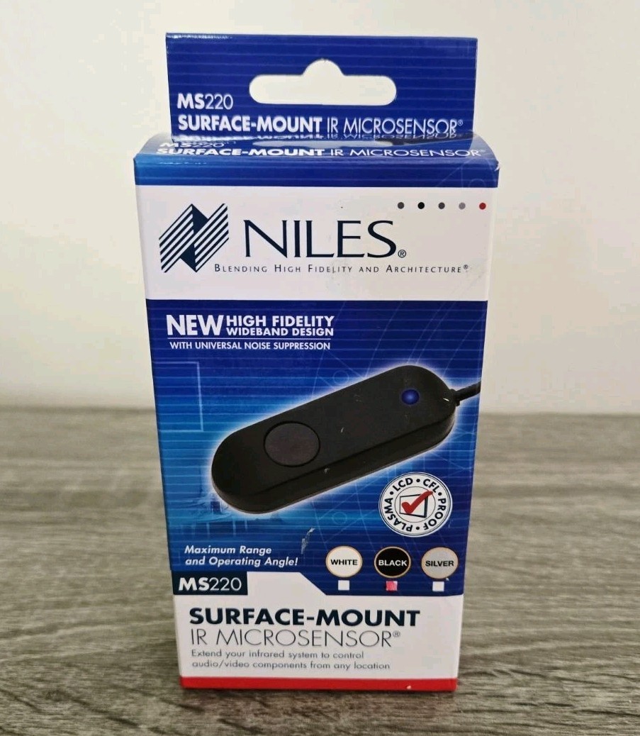 Niles MS220 Surface Mount IR Sensor Black. Free Shipping.