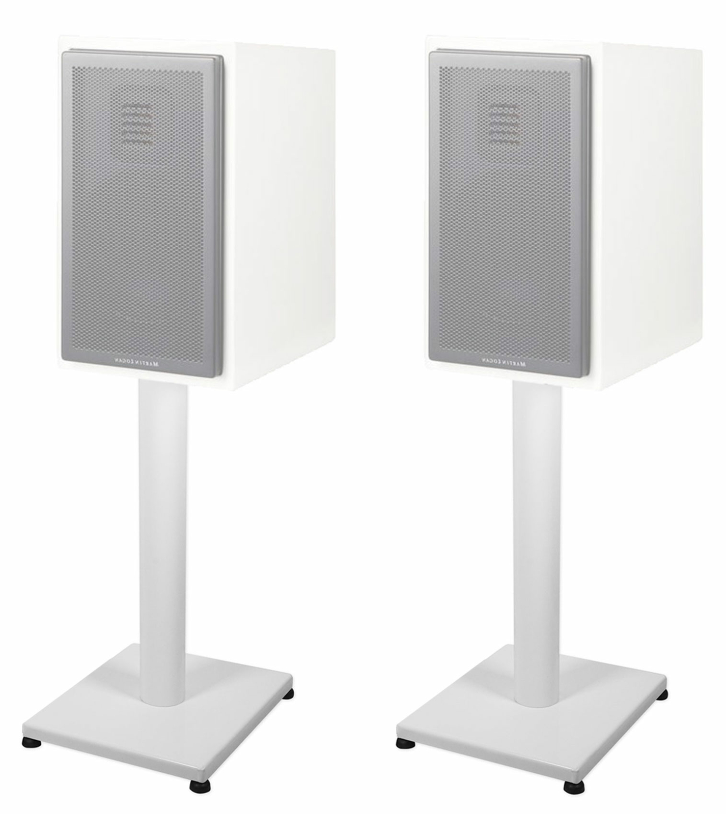 2) White 21” Steel Stands For MartinLogan Motion 15 Bookshelf Speakers