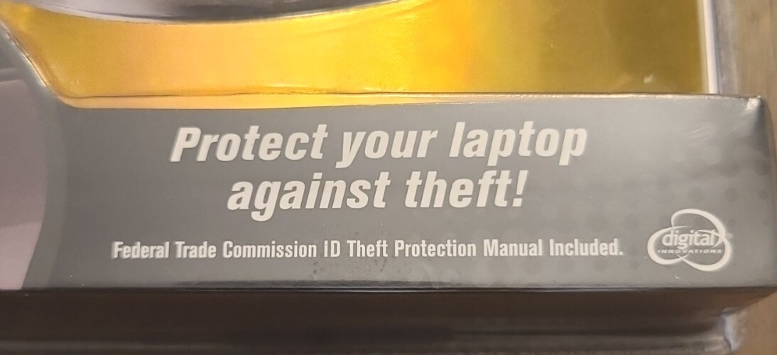 Security DR. Retractable Laptop Lock Clamshell Packaging NEW SEALED Ships FREE