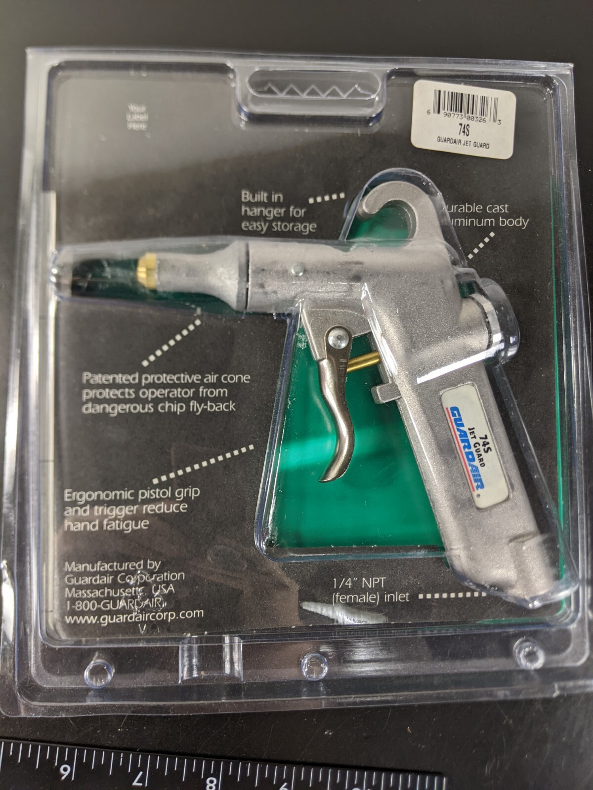 GUARDAIR 74S Jet Guard Protective Air Cone Pistol Grip Air Gun, 1/4" NPT