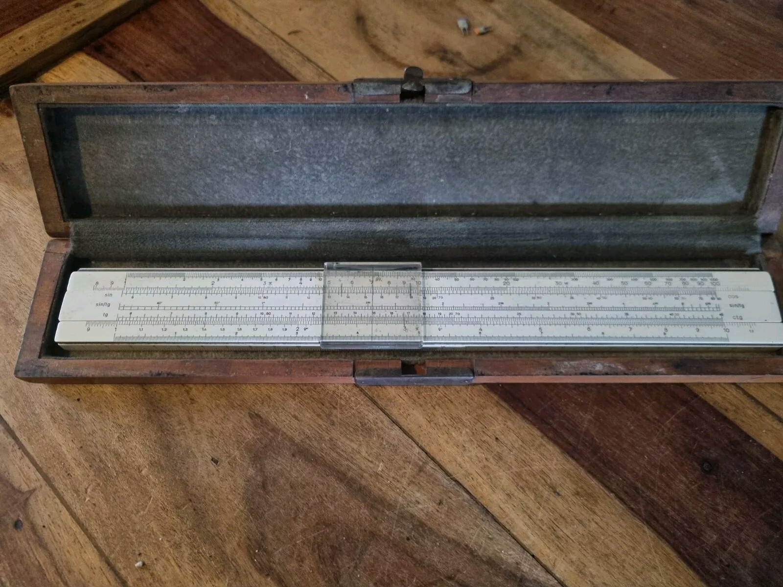 AW Faber Castell Slide Rule K1e in wooden box
