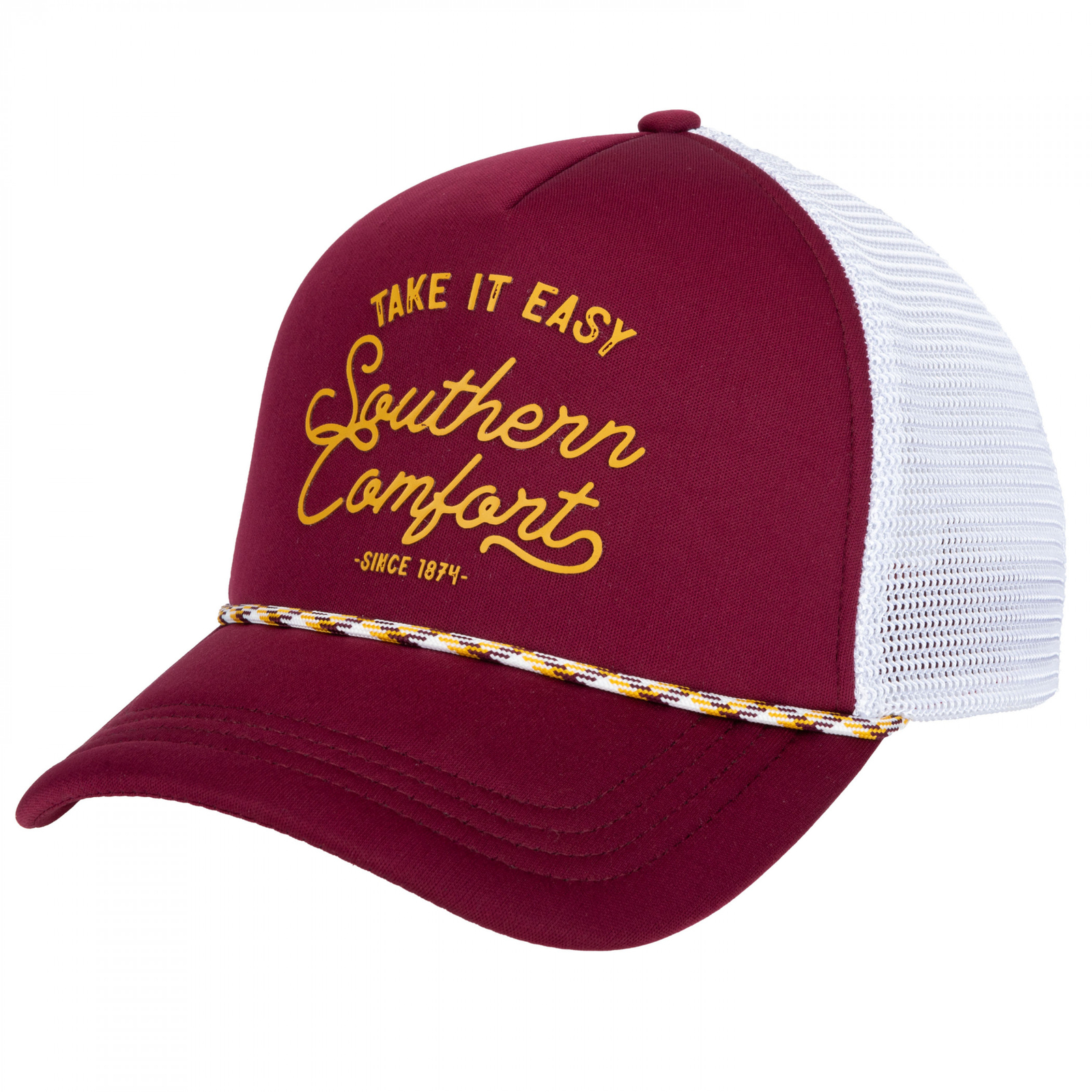 Southern Comfort Take it Easy Rope Trucker Hat Red